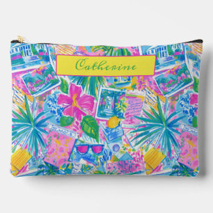 Tropical Beach Postcards Personalised Accessory Pouch