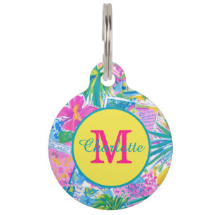 Tropical Beach Postcards Personalized Pet Tag