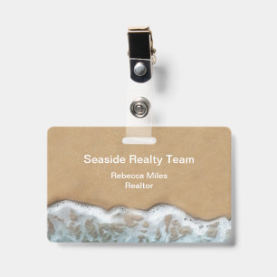 Tropical Beach Realtor Them Staff Name Badges ID Badge