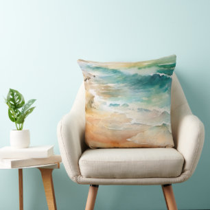 Tropical Beach Sand and Sea Cushion