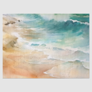 Tropical Beach Sand and Sea Tissue Paper