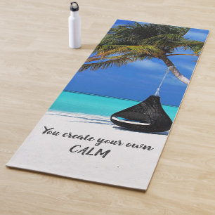 Tropical Beach, Sand,Palm - Personalised Yoga Mat