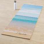 Tropical Beach, Sand- Personalised Yoga Mat<br><div class="desc">Tropical beach with your name.</div>