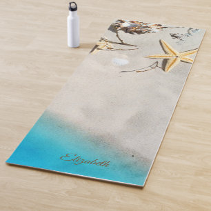 Tropical Beach,Sand,Seashell,Seastar- Personalised Yoga Mat