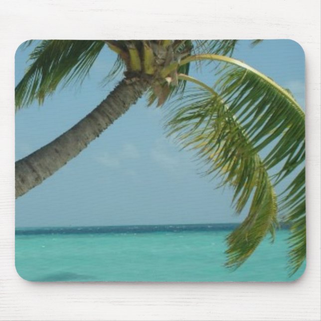 Tropical Beach Sand Sun Water Ocean Waves Surf Art Mouse Mat (Front)