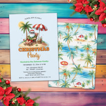 Tropical Beach & Santa Christmas Party