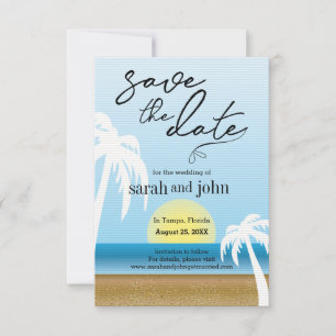 Tropical Beach Save The Date
