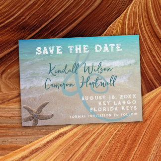 Tropical Beach Save the Date Invitation