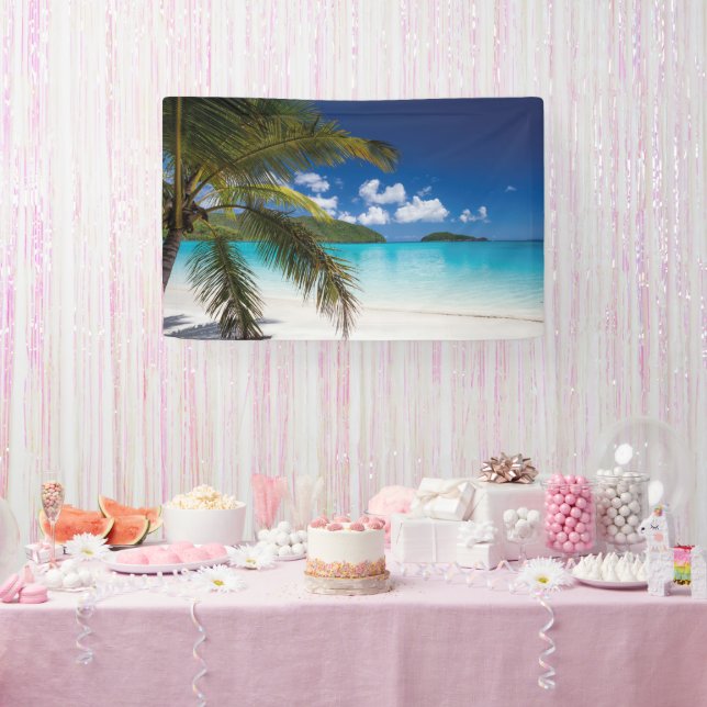 Tropical Beach Scene Banner (Party)