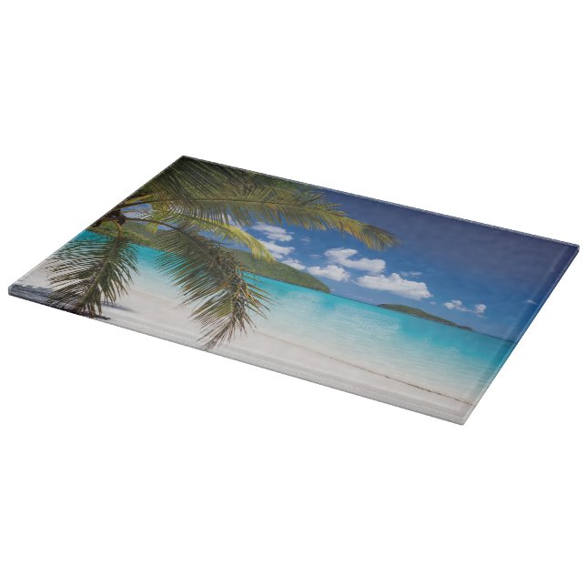Tropical Beach Scene Cutting Board (Corner)