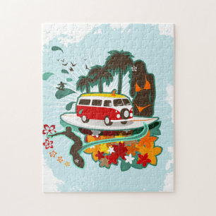 Tropical Beach Scene Jigsaw Puzzle