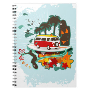 Tropical Beach Scene Notebook