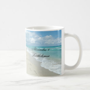 Tropical Beach Scene Personalised Keepsake Coffee Mug