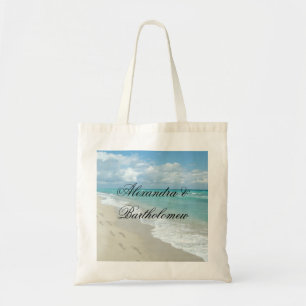 Tropical Beach Scene Personalised Keepsake Tote Bag