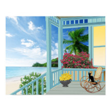 Tropical Beach Scene Poster