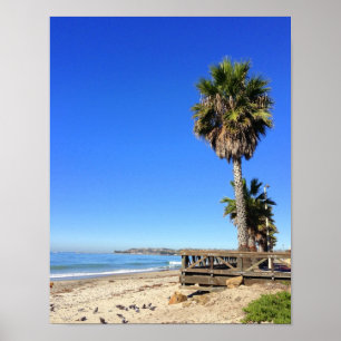 Tropical Beach Scene Poster