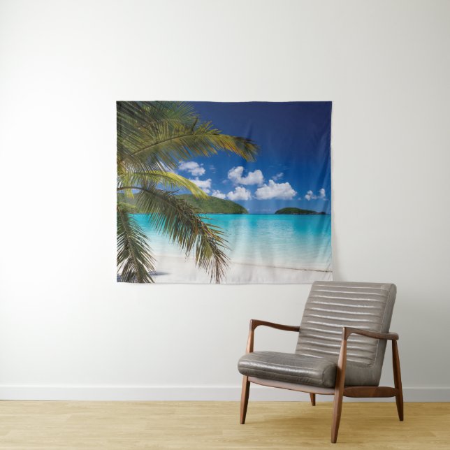 Tropical Beach Scene Tapestry (In Situ (Horizontal))