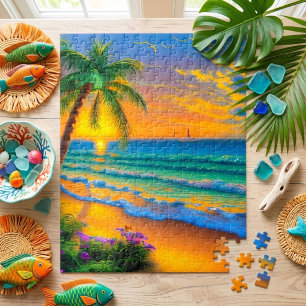 Tropical Beach Scenery Jigsaw Puzzle