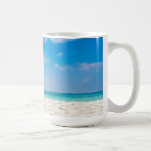 Tropical Beach Sea Sand Sky & Summer Day Coffee Mug (Right)
