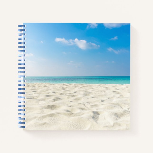 Tropical Beach Sea Sand Sky & Summer Day Notebook (Front)