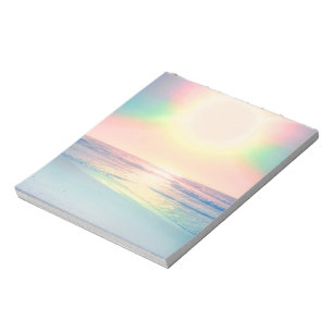 Tropical Beach Sea Sun Colorful Summer Notepad