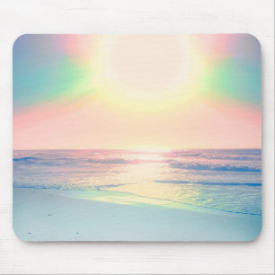 Tropical Beach Sea Sun Colourful Summer Mouse Mat