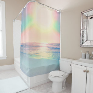 Tropical Beach Sea Sun Colourful Summer Shower Curtain