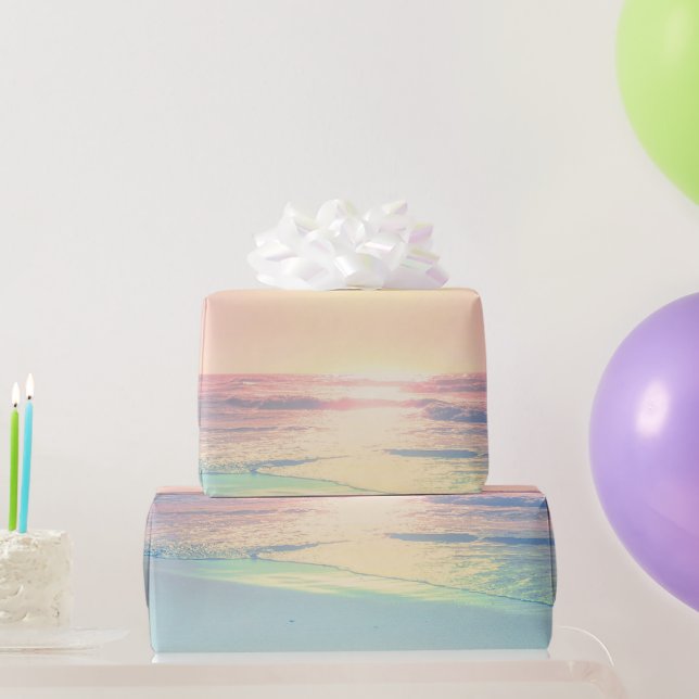 Tropical Beach Sea Sun Colourful Summer Wrapping Paper (Party Gifts)