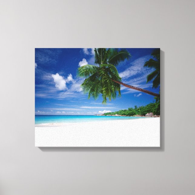 Tropical Beach | Seychelles Canvas Print (Front)