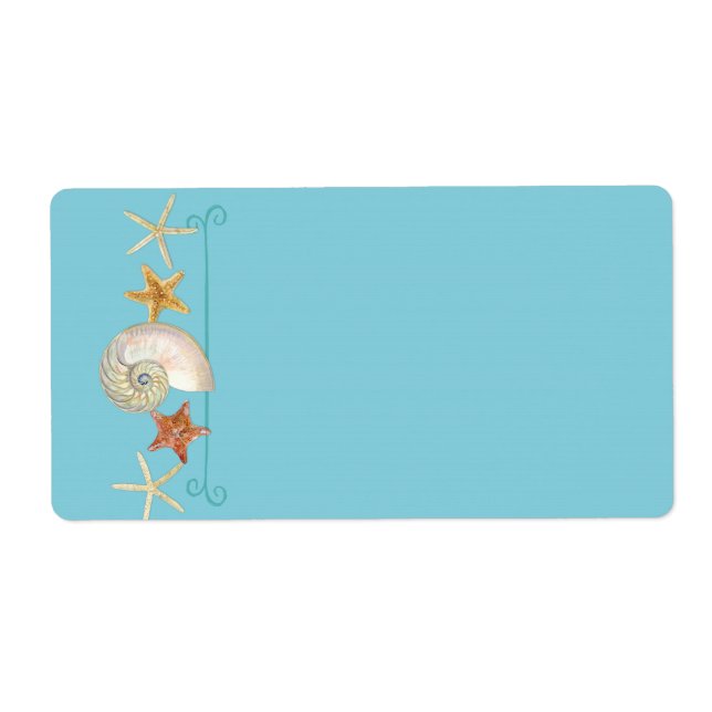 Tropical Beach Shells Starfish Nautilus Summer (Front)