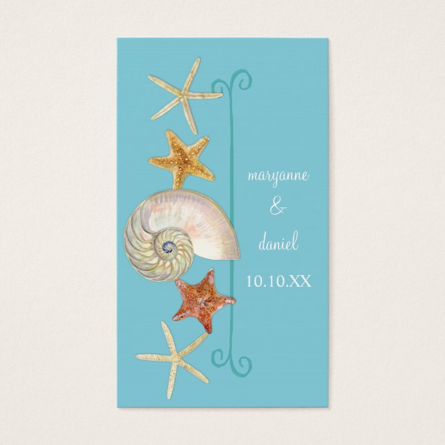 Tropical Beach Shells Starfish Nautilus Summer (Front)