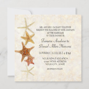 Tropical Beach Shells Starfish Nautilus Summer Invitation