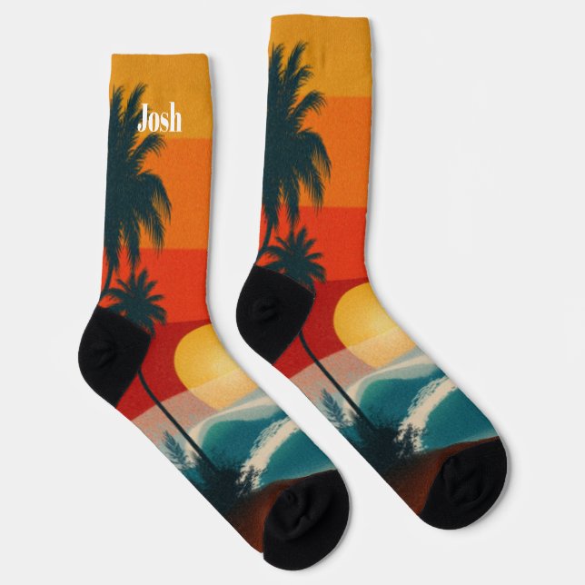 Tropical Beach Socks (Right)