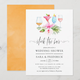 Tropical Beach Stock the Bar Invitation