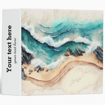 Tropical Beach Summer 3 ring binder