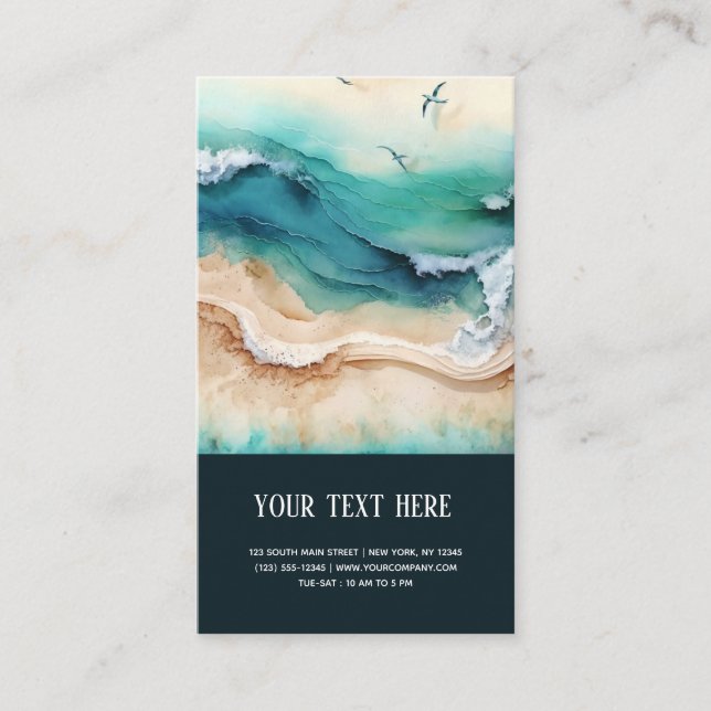 Tropical Beach Summer business card (Front)