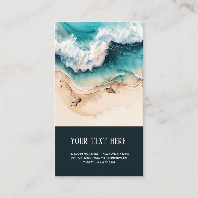 Tropical Beach Summer business card (Front)