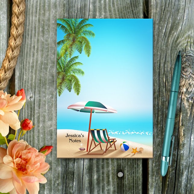 Tropical Beach Summer Holiday Post-it Notes (Creator Uploaded)