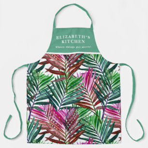 Tropical Beach Summer Palms  Apron
