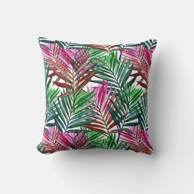 Tropical Beach Summer Palms Cushion (Front)