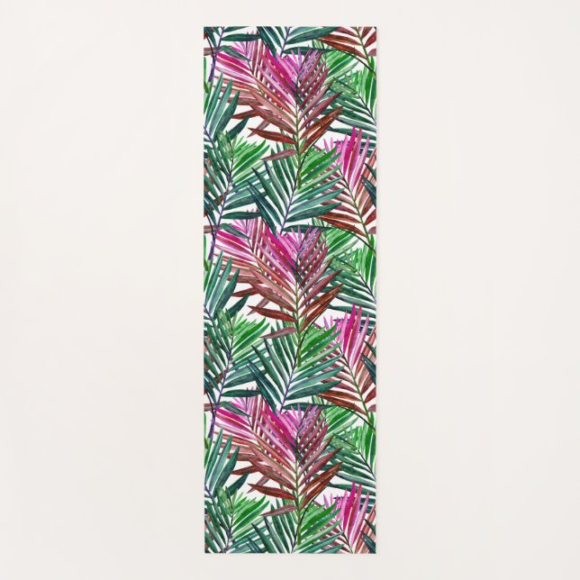 Tropical Beach Summer Palms  Yoga Mat (Front)