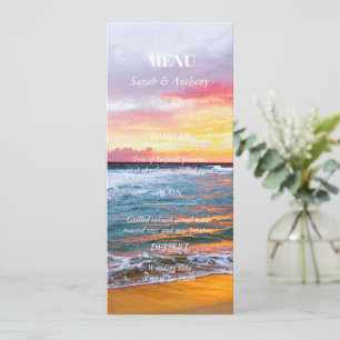 Tropical Beach Summer Seaside Wedding Food Menu