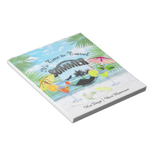 Tropical Beach, Summer Vacation   Personalised Notepad