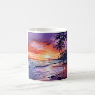 Tropical Beach Sunset #1 Mug