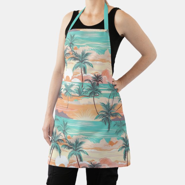 Tropical Beach Sunset Apron (Insitu)