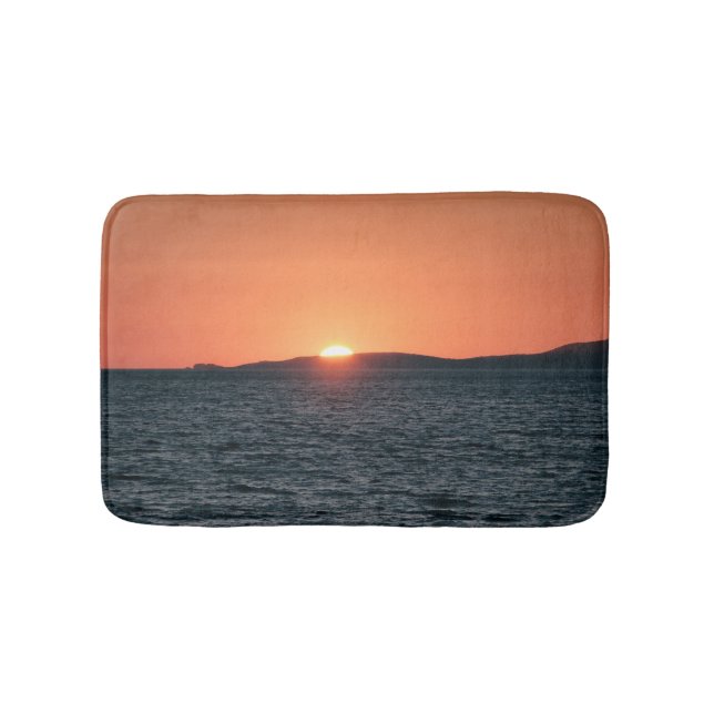 Tropical Beach Sunset Bath Mat (Front)