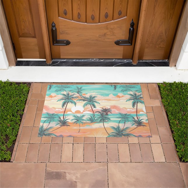 Tropical Beach Sunset Doormat (Outdoor)