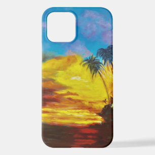 Tropical Beach Sunset iPhone 12 Case
