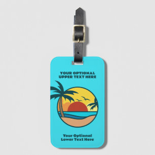 Tropical Beach Sunset Luggage Tag