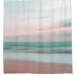 Tropical Beach Sunset Photo Sand Waves Seaside Shower Curtain